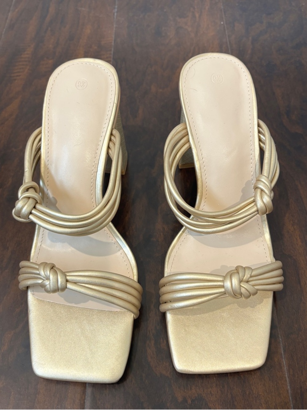 ZBY gold strap heels | Size 9.5